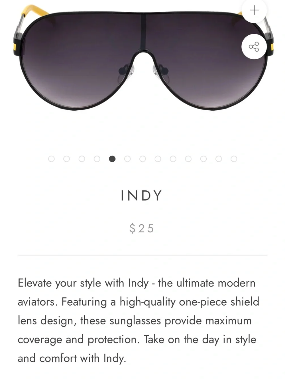 Men’s Black Shield Sunglasses with Gradient Lenses